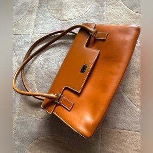 Medium brown top handle Lambertson Truex bag